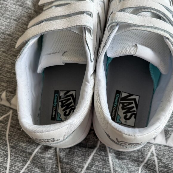Vans ComfyCush White Leather Velcro Strap Sneakers – Men’s Size 12 - Picture 9 of 11